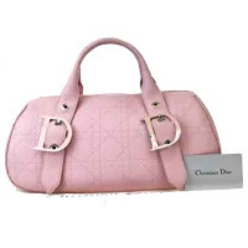 Christian Dior Handbag Cannage pink leather